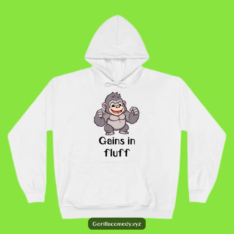 Funny Kawaii Gorilla Hoodie - Stay Strong and Cozy: A Powerful Funny Gift