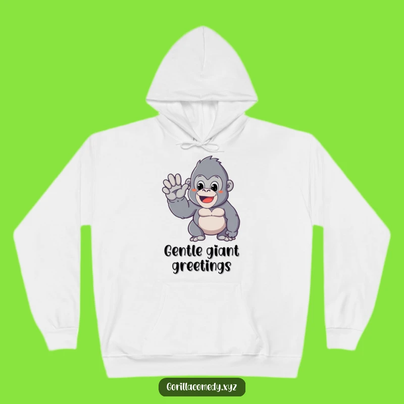 Funny Kawaii Gorilla Hoodie: Cozy Up with a Friendly Giant!