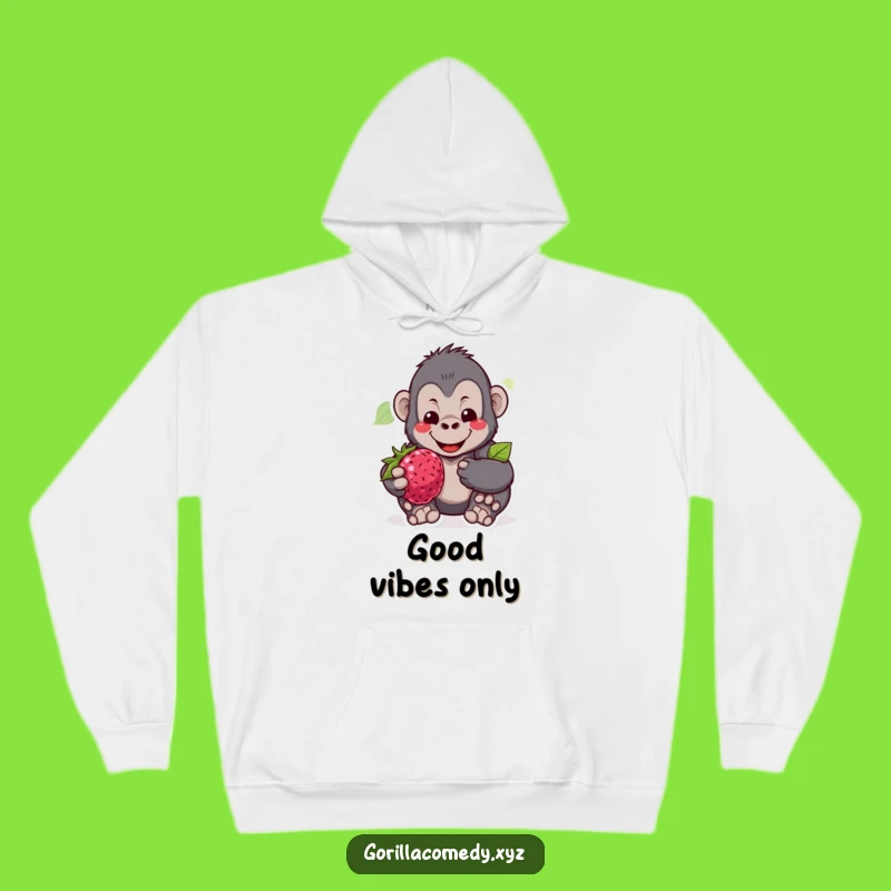 Funny Gorilla Berry Hoodie: Cozy Up with This Gentle, Sweet Design