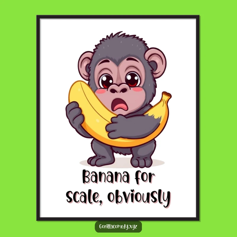 Funny Free Printable Wall Art: Giant Banana Gorilla DIY Downloadable Decor