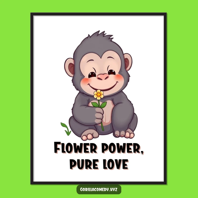 Free Printable Gentle Gorilla Art: Cozy Downloadable Decor for a Loving Home