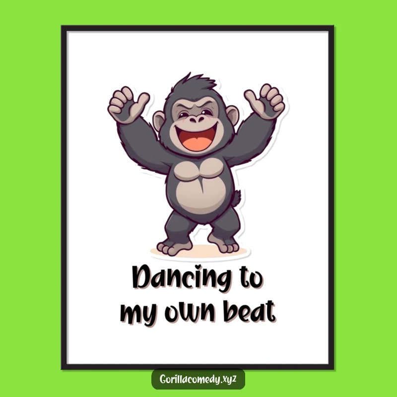 Free Printable Gorilla Dance Wall Art: Hilarious Downloadable Decor for Fun Spaces
