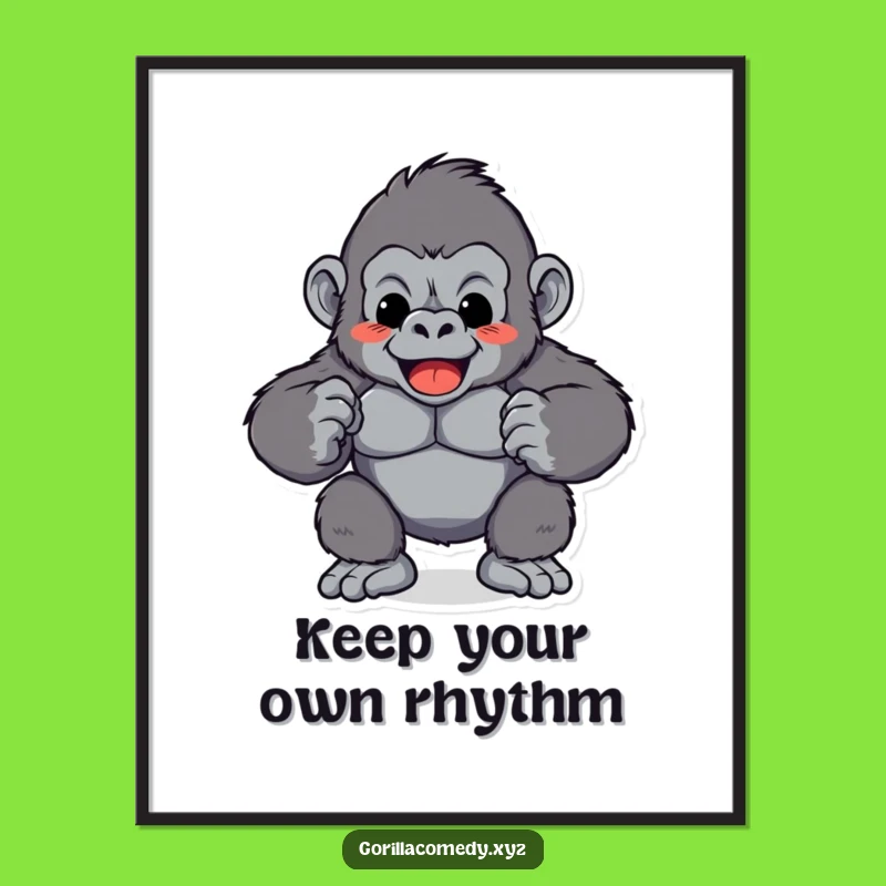 Free Printable Gorilla Wall Art: Funny Chest Pound Downloadable Decor for Energetic Spaces