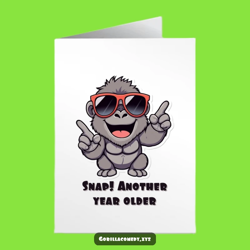 Free Printable Birthday Card: Cool Gorilla Snap Downloadable Gift
