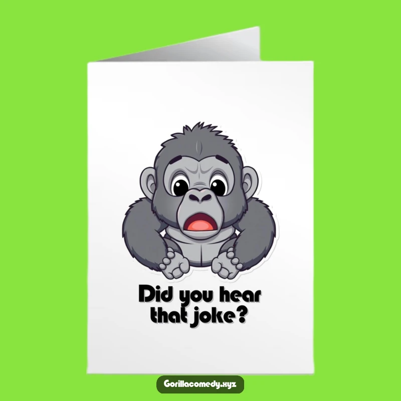 Free Printable Surprised Gorilla Birthday Card: Hilarious Downloadable Joke for a Big Day