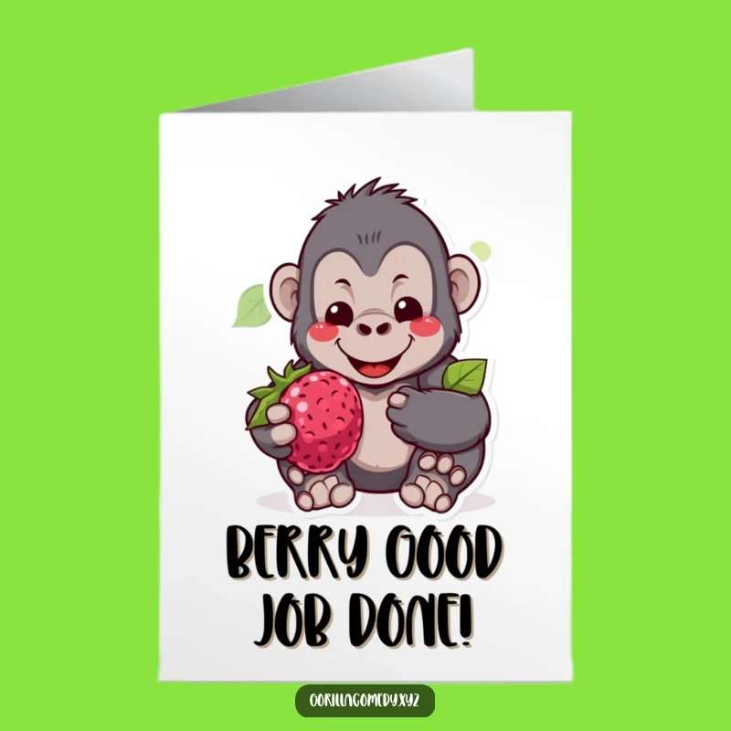 Free Printable Gentle Gorilla Congratulations Card: Sweet Success Downloadable Gift!