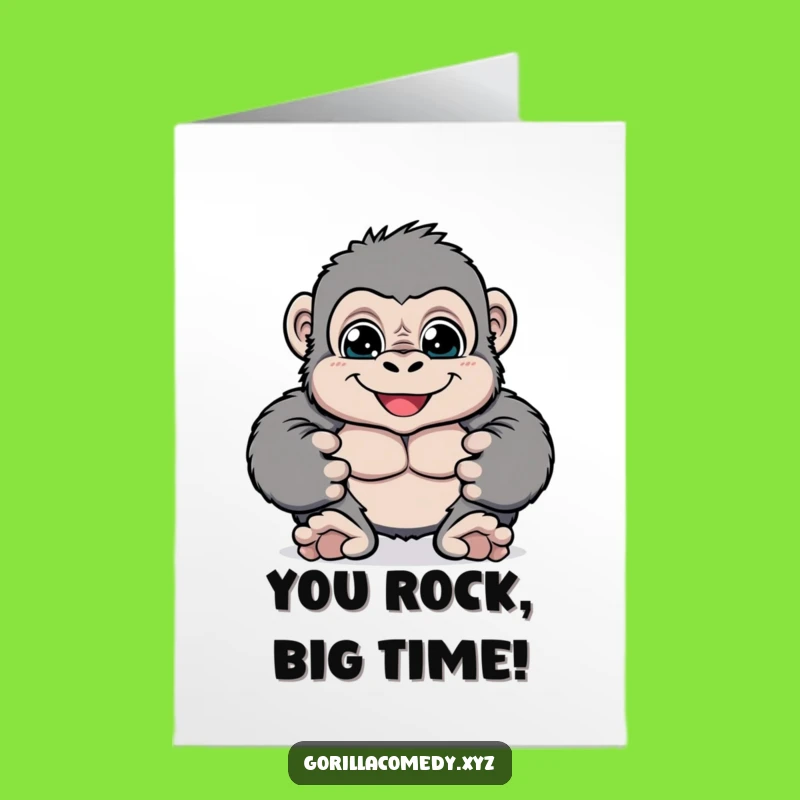 Free Printable Gorilla Congrats Card: Funny Downloadable Gift