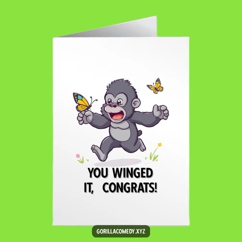 Free Printable Gorilla Race Card: Speedy Congrats Download for Victory