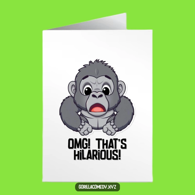 Free Printable Surprised Gorilla Congrats Card: Shocking Downloadable Message for Big Wins