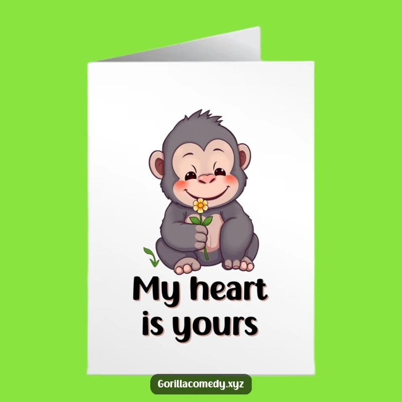 Free Printable Gentle Gorilla Thank You Card: Charming Downloadable Appreciation