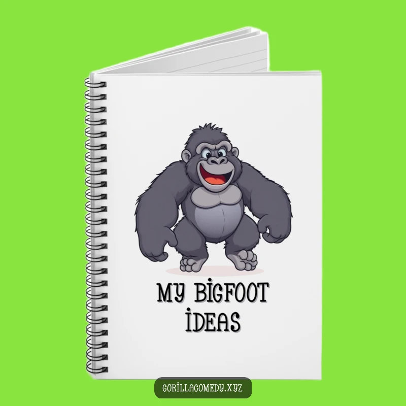 Funny Gorilla Happy Feet Notebook: Capture Your Thoughts with Comical Flair