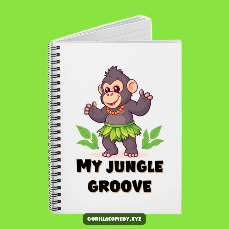 Funny Gorilla Hula Notebook - Dance Through Your Notes!