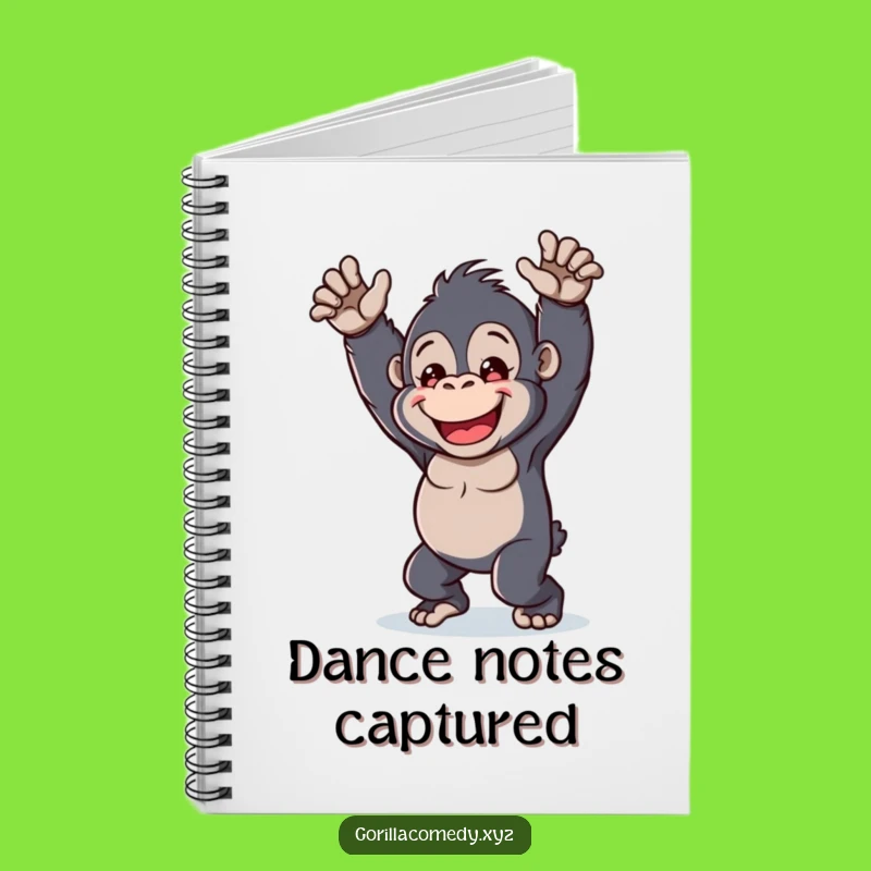 Funny Kawaii Gorilla Dance Notebook - Journal Your Moves with this Cheerful Book