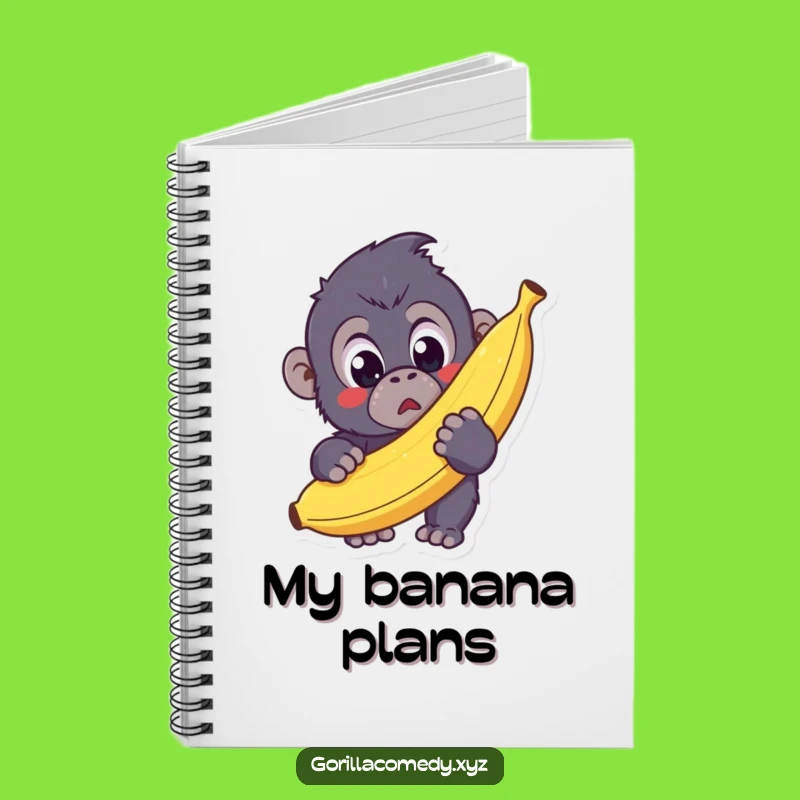 Funny Kawaii Gorilla Notebook - Jot Down Ideas with Surprise, Perfect Gift!