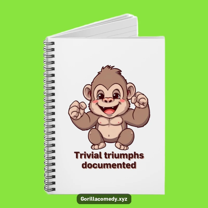 Funny Tiny Muscle Gorilla Notebook: Jot Down Laughs & Ideas