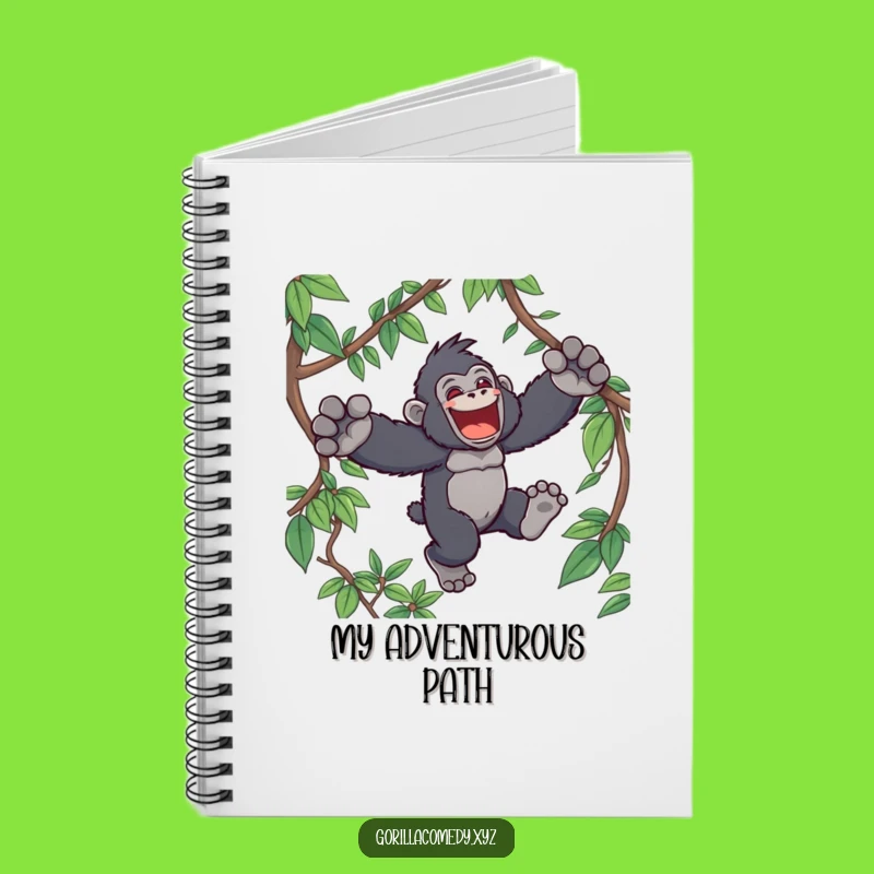 Funny Kawaii Gorilla Jungle Leap Notebook - Journal for Adventurous Souls
