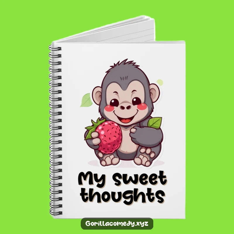 Funny Gorilla Berry Notebook: Jot Down Sweet Thoughts with Gentle Flair