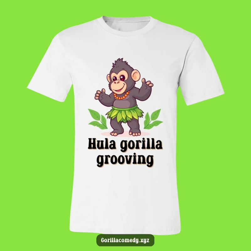 Funny Gorilla Hula Dance T-Shirt - Get Your Tropical Groove On!