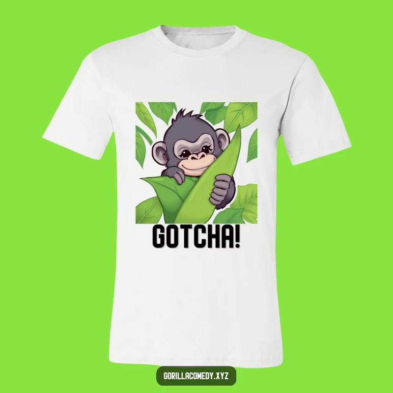 Funny Gorilla Wink T-Shirt: Mischievous Jungle Character Tee for Playful Personalities