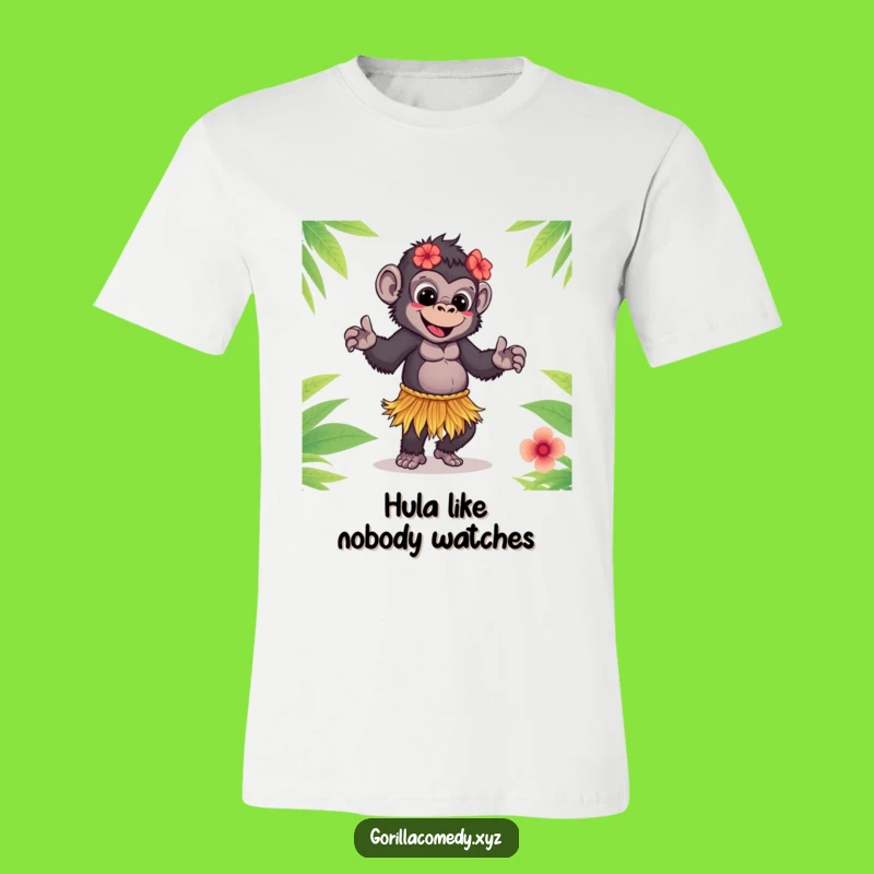 Funny Hula Gorilla T-Shirt: Hilarious Tropical Dance Wear and Perfect Funny Gift
