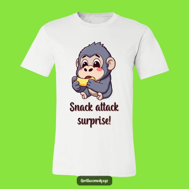 Funny Kawaii Gorilla Banana T-Shirt - Hilarious Cute Animal Tee for Comical Gifts