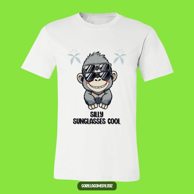 Funny Kawaii Gorilla T-Shirt: Sunglasses Coolness, Hilarious Gorilla Apparel Gift