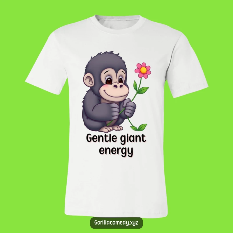 Funny Gorilla Flower Shirt - Wear This Gentle Giant's Sweet Gesture