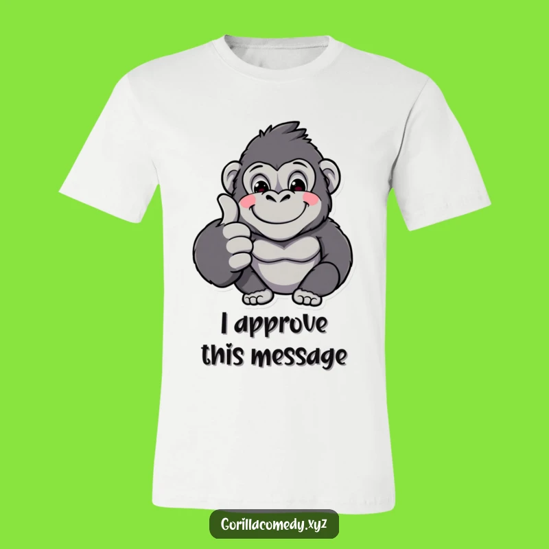 Funny Gorilla Thumbs Up T-Shirt: A Hilarious Gift for Kawaii Ape Fans!