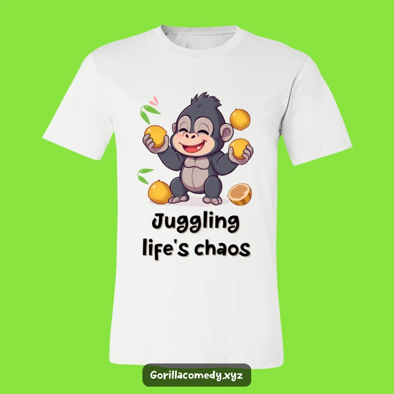 Funny Gorilla Juggling T-Shirt: Wear Fun with This Hilarious Gift!