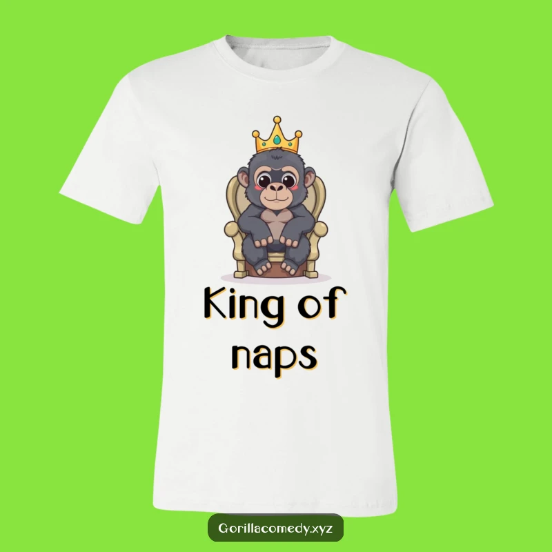 Funny Gorilla King T-Shirt: Reign Supreme with this Hilarious Royal Tee