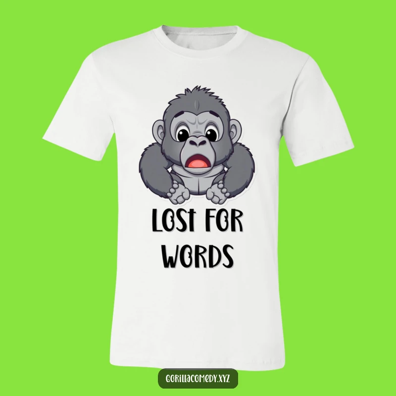 Funny Surprised Gorilla T-Shirt - Express Your Shocked Laughter