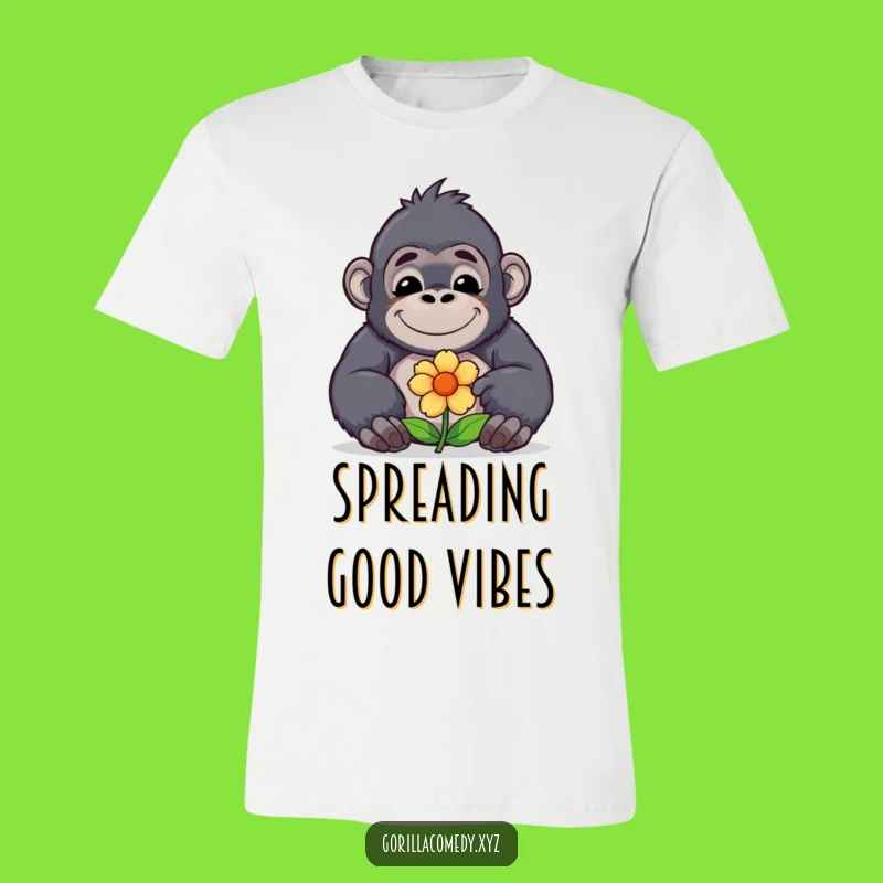 Funny Gorilla Flower T-Shirt: Wear Kindness with This Hilarious Gift!