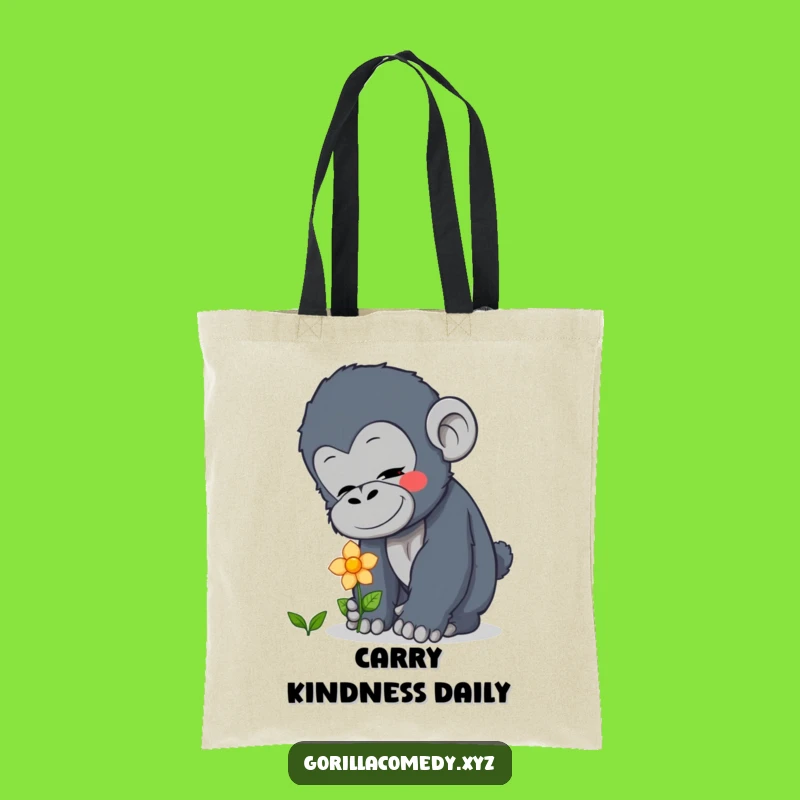 Funny Curious Gorilla Tote Bag - Carry Kindness: A Sweet Funny Gift
