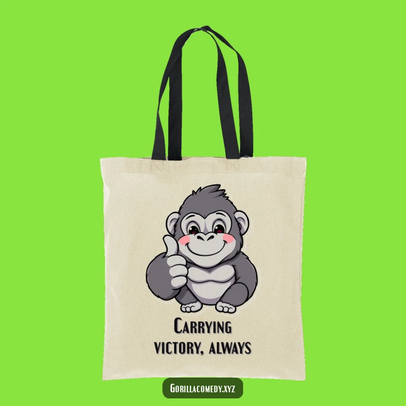 Funny Gorilla Thumbs Up Tote Bag: Carry Fun with This Hilarious Gift!