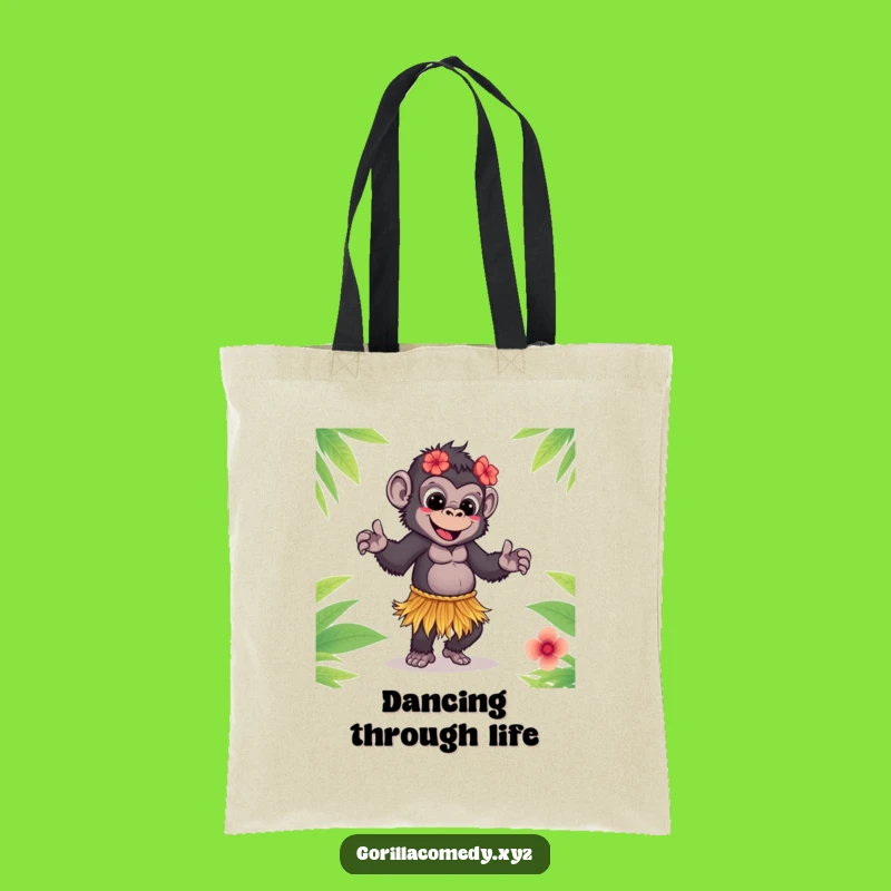 Funny Hula Gorilla Tote Bag: Carry Your Laughs in Style, Perfect Funny Gift