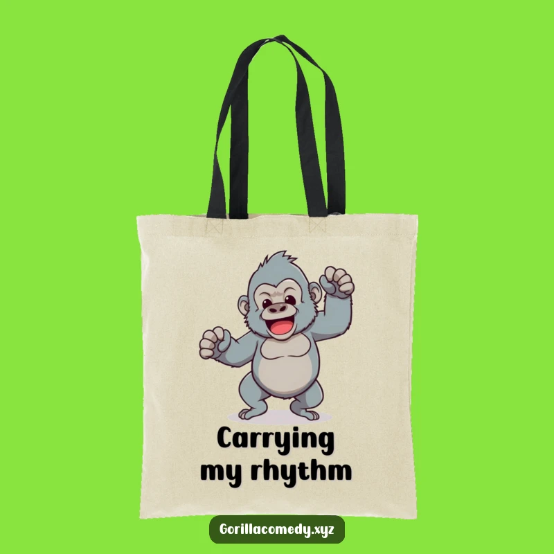 Funny Kawaii Gorilla Tote Bag: Carry Your Dance Moves with You!
