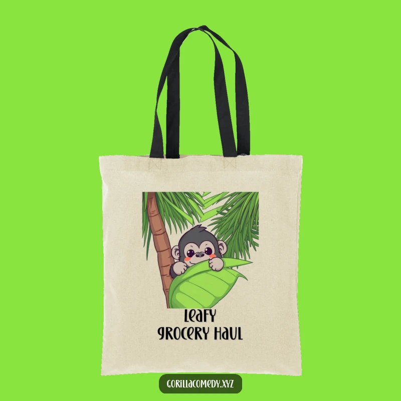 Funny Kawaii Gorilla Tote Bag, Jungle Adventure Carry-All, Practical & Hilarious Gift