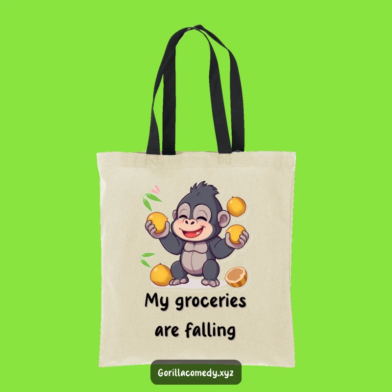 Funny Gorilla Juggling Tote Bag: Carry Fun with This Hilarious Gift!