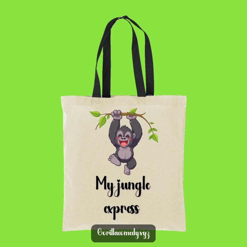 Funny Gorilla Tote Bag: Carry Your Victories with This Triumphant Jungle Design